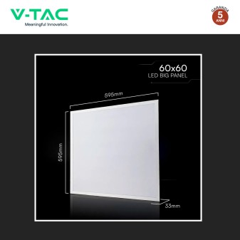 V-Tac VT-61020 Pannello LED Quadrato 60x60 20W SMD a Incasso