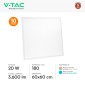 Immagine 4 - V-Tac VT-61020 10 Pannelli LED Quadrati 60x60 20W SMD a Incasso - SKU 24280 / 24281