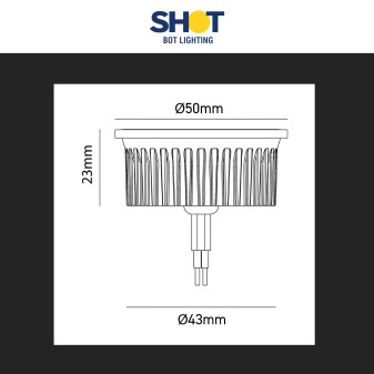 Bot Lighting Modulo LED Slim 5W SMD Ø50 CCT 3in1 Dimmerabile GU10