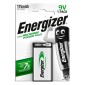 Immagine 1 - Energizer Accu Recharge Power Plus HR22 L6LR61 E-Block Transistor 9V Pila Ricaricabile NiMH 175mAh - Blister da 1 Batteria