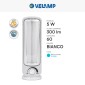Immagine 2 - Velamp Lampada LED 5W Portatile con Luce di Emergenza Anti Black Out a Batteria Ricaricabile - mod. IR162