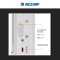 Immagine 8 - Velamp Lampada LED 5W Portatile con Luce di Emergenza Anti Black Out a Batteria Ricaricabile - mod. IR162