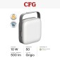 Immagine 2 - CFG Slide 500 Lampada LED 10W Portatile con Luce di Emergenza SMD Ricaricabile Dimmerabile Anti-Blackout Grigia - mod. EL178
