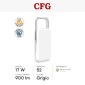 Immagine 2 - CFG Slide 900 Lampada LED 17W Portatile con Luce di Emergenza SMD Ricaricabile Dimmerabile Anti-Blackout Grigia - mod. EL179
