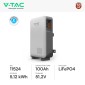 Immagine 2 - V-Tac VT-48100-W2 Batteria BMS LiFePO4 51,2V 100Ah 5,12kWh IP65 per Inverter Impianto Fotovoltaico CEI 0-21 - SKU 11524