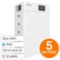 Immagine 1 - V-Tac VT-OHS-HV100 Kit 5 Batterie BMS Stack LiFePO4 25kWh Alta Tensione Garanzia 10 Anni IP65 CEI 0-21 CEI 0-16 - SKU 120025