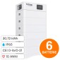 Immagine 1 - V-Tac VT-OHS-HV100 Kit 6 Batterie BMS Stack LiFePO4 30kWh Alta Tensione Garanzia 10 Anni IP65 CEI 0-21 CEI 0-16 - SKU 120026