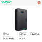 Immagine 2 - V-Tac VT-14033 Batteria Ultra Slim BMS LiFePO4 51,2V 280Ah 14,33kWh Garanzia 10 Anni Inverter Impianto Fotovoltaico - SKU 12714
