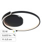 Immagine 1 - V-Tac VT-84025RD Plafoniera LED a Superficie 70W SMD Changing Color CCT Dimmerabile con Telecomando Colore Nero - SKU 24179