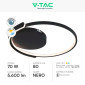 Immagine 2 - V-Tac VT-84025RD Plafoniera LED a Superficie 70W SMD Changing Color CCT Dimmerabile con Telecomando Colore Nero - SKU 24179