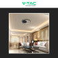 Immagine 5 - V-Tac VT-84025RD Plafoniera LED a Superficie 70W SMD Changing Color CCT Dimmerabile con Telecomando Colore Nero - SKU 24179