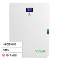 Immagine 1 - V-Tac VT-14033 Batteria Ultra Slim BMS LiFePO4 51,2V 280Ah 14,33kWh Garanzia 10 Anni Inverter Impianto Fotovoltaico - SKU 12713