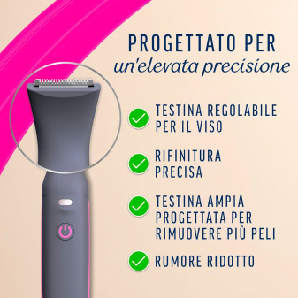 Veet Expert All In One Trimmer Rasoio Elettrico Waterproof Senza Fili