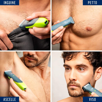 Veet Men Total Pro Intimate Trimmer Rasoio Elettrico Waterproof
