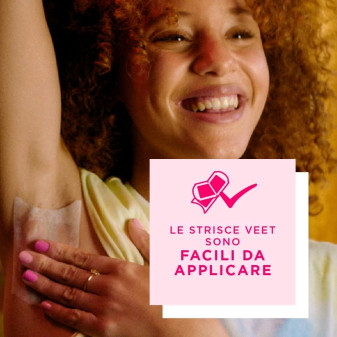 Veet Pure Strisce Depilatorie Gambe e Corpo con Formula Ipoallergenica