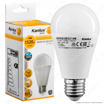 Kanlux RAPID Lampadina LED E27 15W Bulb A60 