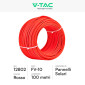 Immagine 2 - V-Tac Cavo FV-10 di Collegamento per Pannelli Solari Fotovoltaici Colore Rosso Bobina da 100 metri per Polo Positivo - SKU 12802