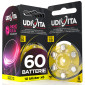 Immagine 1 - Udivita 60 Batterie per Protesi Acustiche Misura 10 Zinco Aria Tecnologia Phono Pulse - 10 blister da 6