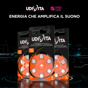 Udivita Misura 13 60 Batterie per Apparecchi Acustici Blister 6 pile
