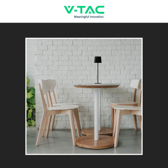 V-Tac VT-10116-W Lampada LED da Tavolo 5W 3in1 Ricaricabile