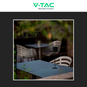 V-Tac VT-10116-W Lampada LED da Tavolo 5W 3in1 Ricaricabile