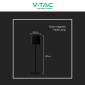 Immagine 7 - V-Tac VT-10116-W Lampada LED da Tavolo Magnetica 5W Changing Color 3in1 Ricaricabile Dimmerabile - SKU 23412 / 23413