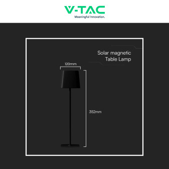 V-Tac VT-10116-W Lampada LED da Tavolo 5W 3in1 Ricaricabile