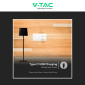 Immagine 10 - V-Tac VT-10116-W Lampada LED da Tavolo Magnetica 5W Changing Color 3in1 Ricaricabile Dimmerabile - SKU 23412 / 23413