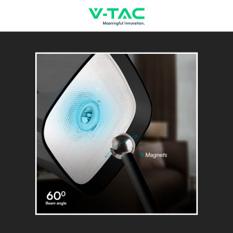 V-Tac VT-10116-W Lampada LED da Tavolo 5W 3in1 Ricaricabile