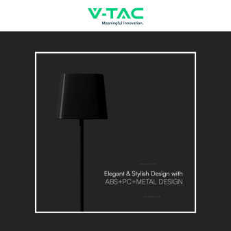 V-Tac VT-10116-W Lampada LED da Tavolo 5W 3in1 Ricaricabile