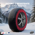 Immagine 7 - Calze da Neve per Auto DriveonSnow StrongFit Miglior Grip con Zone Rinforzate Montaggio Rapido Omologate