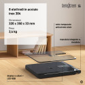 Immagine 4 - Bilancia intelligente Impedenziometrica Professionale GeniaScreen InOne 56 Misurazioni Vetro Temperato Portata 220Kg Display LCD