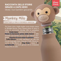 CapsHero Borraccia Termica Bambini 520ml Scimmia Monkey Milo