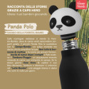 Immagine 4 - CapsHero Borraccia Termica Bambini Acciaio Inox 18/8 Senza BPA 520ml Caldo 12h Freddo 24h Fantasia Panda Polo
