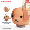 Immagine 3 - CapsHero Tappo Ricambio Borraccia Termica per Bambini Senza BPA 3D Soft-Touch Fantasia Cane Dog Duke