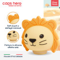 Immagine 3 - CapsHero Tappo Ricambio Borraccia Termica per Bambini Senza BPA 3D Soft-Touch Fantasia Leone Lion Lio