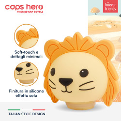 CapsHero Tappo Borraccia Termica Bambini Leone Lion Lio