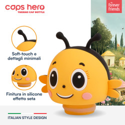 CapsHero Tappo Borraccia Termica Bambini Ape Bee Bea