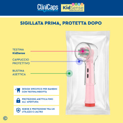 CliniCaps KidSense Testine Spazzolino Elettrico per Bambini