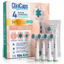 Immagine 1 - CliniCaps SoftSense Vital Testine Spazzolino Elettrico per Gengive Sensibili Compatibili Oral-B - Confezione da 4 Testine