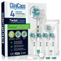Immagine 1 - CliniCaps TwistClean Testine Spazzolino Elettrico per Pulizia Intensa Compatibili Oral-B - Confezione da 4 Testine