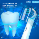 Immagine 4 - Testine Spazzolino Elettrico CliniCaps CoreClean Setole Regular Compatibili Oral-B Doppia Protezione - Confezione da 4 Testine