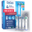 Immagine 1 - Testine Spazzolino Elettrico CliniCaps Kit 4-in-1 Oral-B AngleAct CoreClean PinPoint e SoftSense - Confezione da 4 Testine