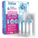 Immagine 1 - Testine Spazzolino Elettrico CliniCaps SoftSense Spire Setole Morbide Avvolgenti Compatibili Oral-B - Confezione da 4 Testine
