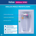 Immagine 2 - Testine Spazzolino Elettrico CliniCaps SoftSense Spire Setole Morbide Avvolgenti Compatibili Oral-B - Confezione da 4 Testine