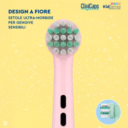 CliniCaps KidSense Testine Spazzolino Elettrico per Bambini