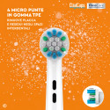 Immagine 4 - CliniCaps FlossCare Testine Spazzolino Elettrico per Ampi Spazi Interdentali Compatibili Oral-B - Confezione da 4 Testine