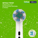 Immagine 4 - CliniCaps TwistClean Testine Spazzolino Elettrico per Pulizia Intensa Compatibili Oral-B - Confezione da 4 Testine