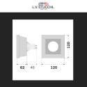 Immagine 4 - Portafaretto Quadrato da Incasso in Gesso e Plexiglass per Lampadine GU10 e GU5.3 - ART41