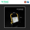 Immagine 7 - V-Tac VT-44049 Faro LED da Cantiere 50W Chip CREE IP65 Colore Nero - SKU 242186  / 242196